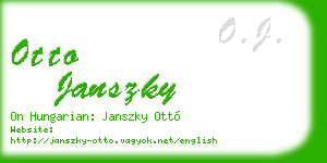 otto janszky business card